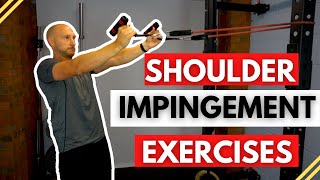 Shoulder Impingement Exercises With Resistance Bands [upl. by Onyx]