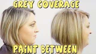 GREY COVERAGE PAINT BETWEEN TO BLOND COLOR CORRECTION [upl. by Eitsirk194]