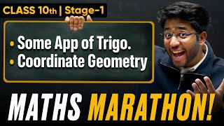 Class 10th Maths Maha Marathon  Some App of Trigonometry amp Coord Geometry 🔥  Shobhit Nirwan [upl. by Eniamirt]