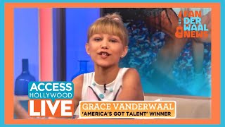 Grace VanderWaals appearance on Access Hollywood Live as new AGT Champion  20160915 [upl. by Rutra333]