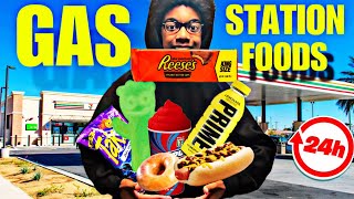 EATING GAS STATION FOODS FOR 24 HOURS [upl. by Notlehs]