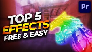 TOP 5 BEST EFFECTS for Valorant Montages and How to Make Them FREE NO PLUGINS Premiere Pro Tutorial [upl. by Ava397]