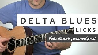 Delta Blues Licks that Will Make You Sound Awesome  Tuesday Blues 131 [upl. by Wamsley829]