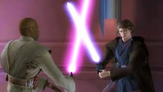 Anakin Skywalker vs Mace Windu  Star Wars Episode III Revenge of the Sith [upl. by Enamart814]