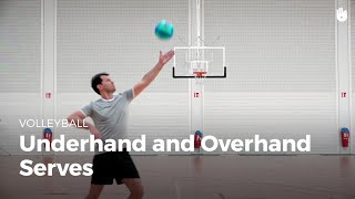 Underhand and overhand serves  Volleyball [upl. by Chancellor]