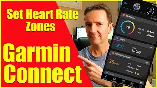 Setting Heart Rate Zones in Garmin Connect App [upl. by Benita]