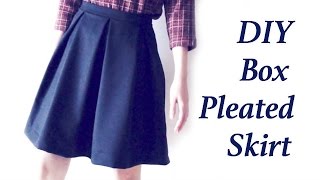 DIY Box Pleated Skirtㅣmadebyaya [upl. by Arquit]