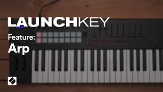 Launchkey MK3  Arpeggiator  Novation [upl. by Haidabo]