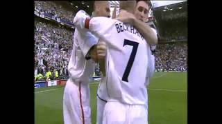 Beckham goal against Greece 2002 World Cup Qualifier [upl. by Etnuaed]