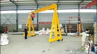 5 ton Mobile Gantry Crane for Workshop Lathe [upl. by Mingche]