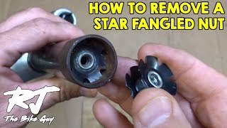 How To Remove A Star Fangled Nut From A Fork Steerer Tube [upl. by Sset]