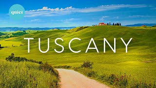 Scenic Relaxation  ITALY Flying Over TUSCANY  4K Long Scenic Relaxation Film with Calming Music [upl. by Bartholomew]