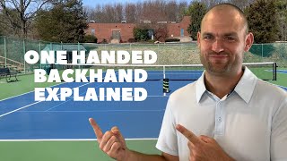 One Handed Backhand EXPLAINED [upl. by Joyann467]