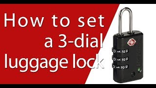 How to set a 3dial luggage lock [upl. by Aicirtak]