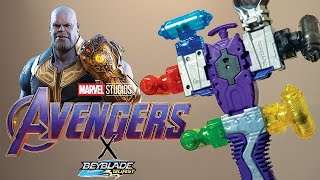 THANOS INFINITY GUANTLET LAUNCHER Epic Beyblade Launcher Customization  Beyblade Burst [upl. by Hayikaz]