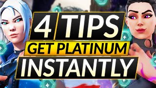 RANK UP FAST to Platinum with these 4 SIMPLE STEPS Make Valorant EASY  Advanced Guide [upl. by Mccallum315]