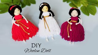 How to make yarnwoolen Doll at home  Easy Doll Making Tutorial  DIY Room Decor  handmade doll [upl. by Noleta]