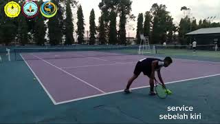 Teknik Service dan Pukulan Backhand Tenis Lapangan  Rangga Adi Pratama [upl. by Esiuqcaj273]