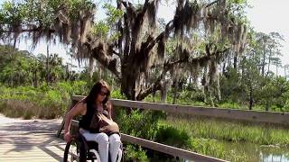 Skidaway Island State Park in Savannah Georgia Wheelchair Hiking [upl. by Amyaj]