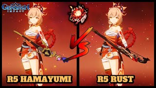 YOIMIYA R5 RUST VS R5 HAMAYUMI COMPARISON  Genshin Impact [upl. by Emilio]