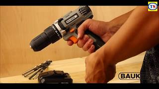 Bauker 18V LiIon Cordless Combi Drill 2 x 15Ah  Item 45009 [upl. by Armil]