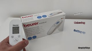 Beurer Non contact thermometer Unboxing Setting up How to use Review [upl. by Nnaytsirk564]