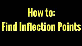 How to Find Inflection Points [upl. by Scheider851]