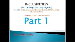 Inclusivness chapter 1part 1 by Afan Oromo [upl. by Carolyn748]