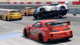 Realistic Racing Crashes 70  BeamNG Drive [upl. by Alicsirp]