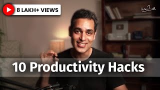 10 Productivity tips and tricks that work  Ankur Warikoo Hindi Video  How to be more productive [upl. by Ilyk588]