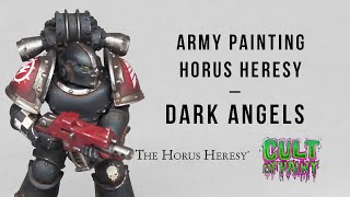 How to paint DARK ANGELS Space Marines for THE HORUS HERESY from Forgeworld [upl. by Atinaj]