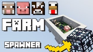 Minecraft Pig Cow Sheep and Chicken Farm With Spawner [upl. by Elliven744]