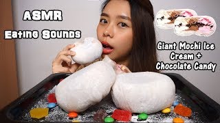 ASMR Giant Mochi Ice Cream Moxie Beast Challenge  Chewy Crunchy Eating Sounds  No Talking [upl. by Neened821]