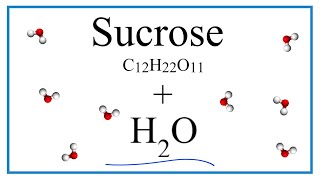 Equation for C12H22O11  H2O Sucrose  Water [upl. by Oag]