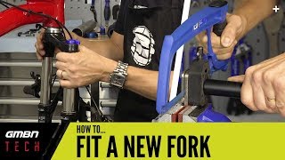 How To Replace Your Mountain Bike Fork [upl. by Attaymik368]