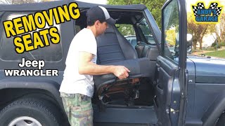 How To Remove Seats  Jeep Wrangler TJ Andy’s Garage Episode  179 [upl. by Haynes190]