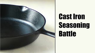 Seasoning Cast Iron Flaxseed vs Old School methods [upl. by Vani542]