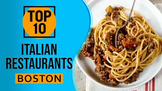 Top 10 Best Italian Restaurants in Boston Massachusetts [upl. by Nowed]