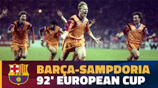 💥🏆 FIRST CHAMPIONS LEAGUE Barça 10 Sampdoria  EXTENDED HIGHLIGHTS [upl. by Yuh370]