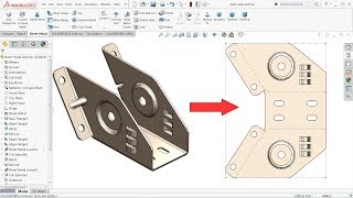 SolidWorks Sheet metal exercise [upl. by Enneiluj]