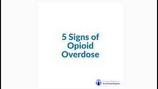 5 Signs of Opioid Overdose [upl. by Peri]