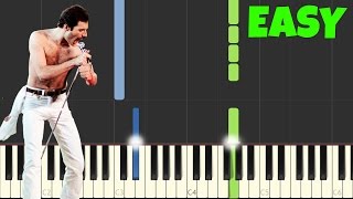 Bohemian Rhapsody  Queen Easy Piano Tutorial SynthesiaSheet Music [upl. by Kendyl]