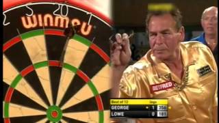 Bobby George Makes Old Stoneface Laugh  11 darter [upl. by Ellertal]