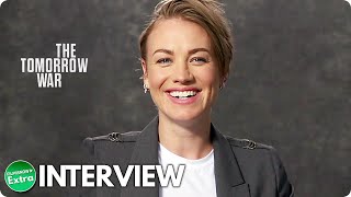 THE TOMORROW WAR  Yvonne Strahovski Official Interview [upl. by Dreher572]