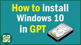 How to install Windows 10 on GPT disk using UEFI bootable USB  Using Rufus [upl. by Dekow]