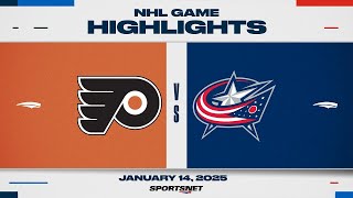 NHL Highlights  Flyers vs Blue Jackets  January 14 2025 [upl. by Rob]