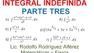 3 INTEGRAL INDEFINIDA CÁLCULO INTEGRAL [upl. by Bryant]