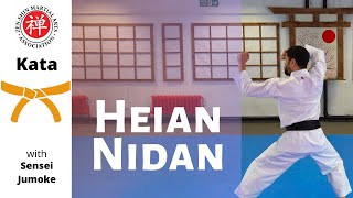 Kata Heian Nidan Orange Belt  Shotokan Karate [upl. by Emalee]