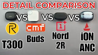 Realme T300 vs CMF by Nothing Buds vs boAt Nirvana Ion ANC vs OnePlus Nord Buds 2r  TWS Under 2000 [upl. by Aelanej]