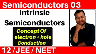 Semiconductors 03  Intrinsic Semiconductors  Concept Of electron  Hole Conduction [upl. by Clance78]